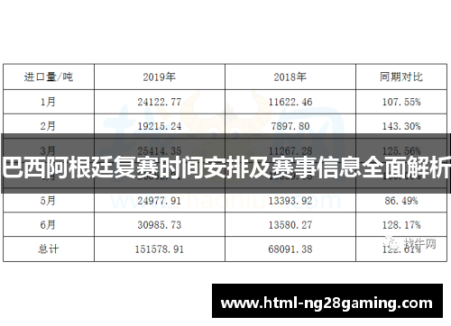 巴西阿根廷复赛时间安排及赛事信息全面解析