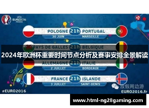 2024年欧洲杯重要时间节点分析及赛事安排全景解读